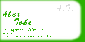 alex toke business card